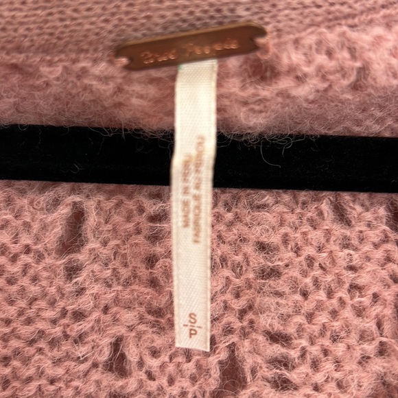 Free People small pink duster sweater - Picture 5 of 8